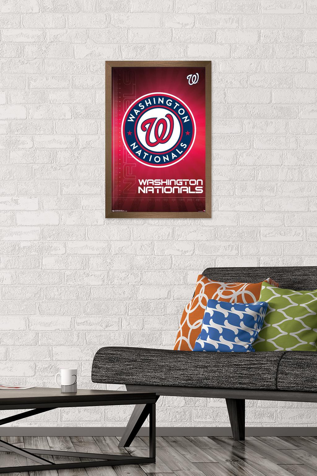 MLB Washington Nationals - Logo 16 Wall Poster, 14.725" x 22.375", Framed
