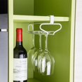 thumbnail image 3 of Rack Holder Under Cabinet Wine Glass Holder Stemware Rack No Drilling, 3 of 5
