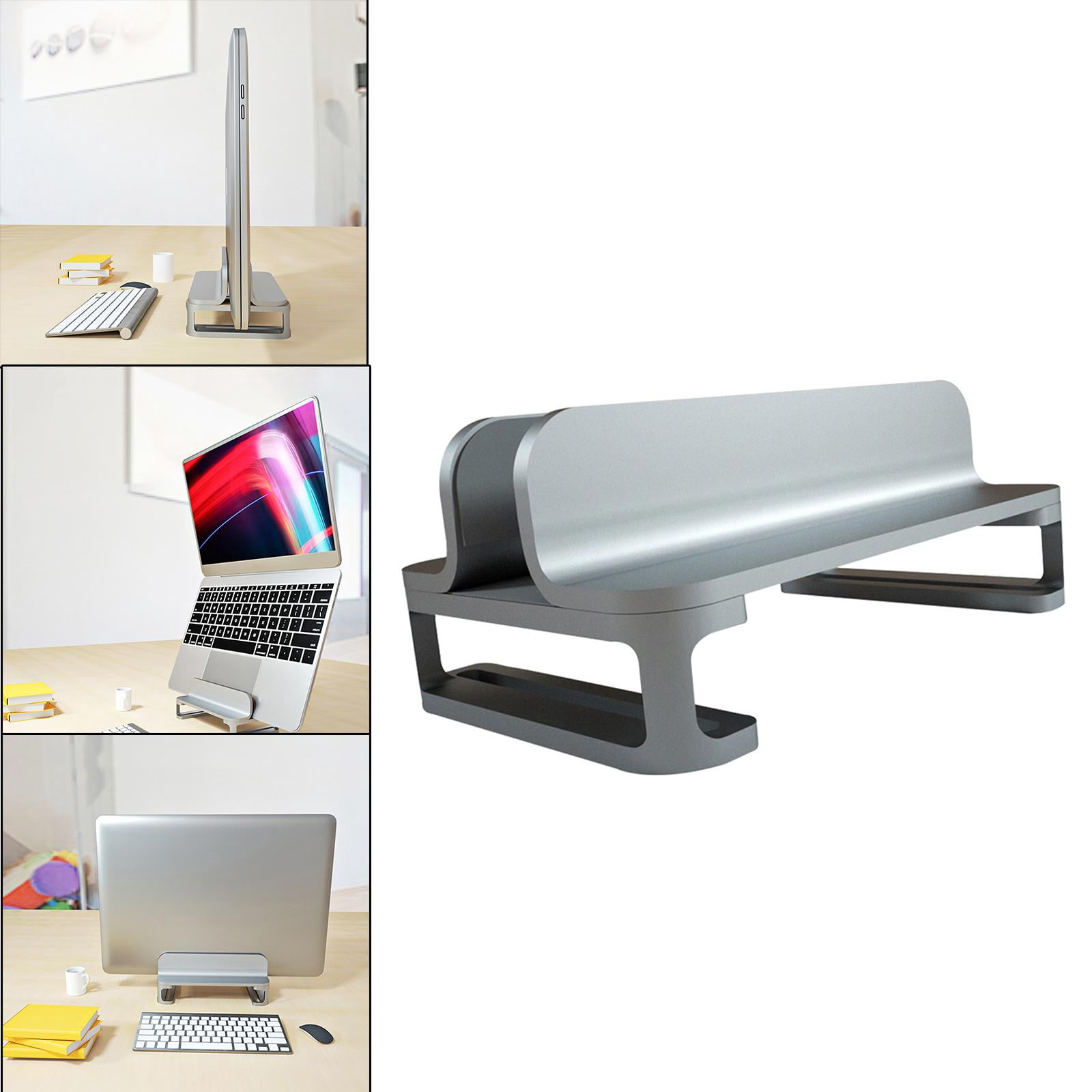 Adjustable Upgraded Bracket Organizer Accessories Space Saving Vertical Laptop Stand Notebook Holder PC Cooling Base for Desks -