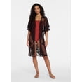 thumbnail image 2 of Time and Tru Women's Lace Coverup, Sizes XXL/XXXL, Darkest Brown, 2 of 5