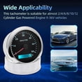 thumbnail image 5 of 85MM Digital Tachometer with 7 - Colors Backlight and LCD, 3000/4000/6000/7000/8000 RPM for Car, Marine, Boat, Yacht, RV, 5 of 5