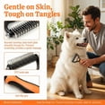 thumbnail image 4 of Pet Pro Grooming Tool, Double-Sided Undercoat Rake & Dematting Comb - Ergonomic Handle, Reduces Shedding for Long Haired Dogs & Cats, 4 of 7