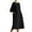 Black, variant on New trending & for spring Viikei Women's Casual Tunic Boho Short Sleeve Dress,Women's Fashion Crewneck Loose Half Sleeve Solid Knee-length Dress