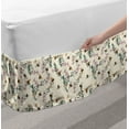 thumbnail image 2 of Floral Bed Skirt, Vintage Craftwork Look Honey Bee Flowers Petals Print, Elastic Bedskirt Dust Ruffle Wrap Around for Bedding Decor, 4 Sizes, Ivory Multicolor, by Ambesonne, 2 of 2