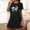 Black, variant on Royisotas Womens Black Nightgowns Short Casual Pajamas Short Sleeve Plus Size Sleepwear for Juniors Comfortable