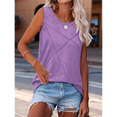 thumbnail image 5 of Women Loose Fit Crew Neck Casual Sleeveless Tank Tops S, 5 of 8