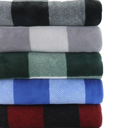 Mainstays Plaid Plush Throw Blanket, 50