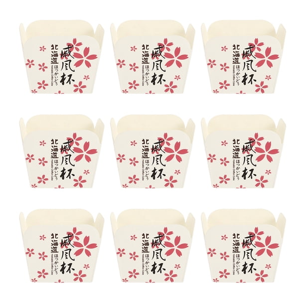 FELTECHELECTR 100 moldes de papel desechables cuadrados para cupcakes, tazones de postre resistentes al calor, mini cajas para pasteles, suministros para fiestas (estampado floral colorido)