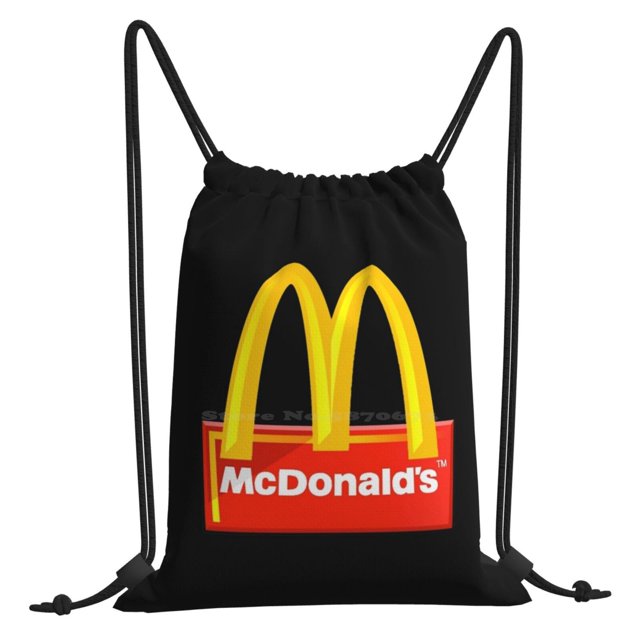 Mochila escolar sin marco, morral de Mcdonald S, cosas de Mcdonald SDrawstring BagOneSize Fivean unisex