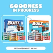 بارات الوجبات الخفيفة البروتينية BUILT Bar Puff، حزمة متنوعة من البروتين، بارات الإفطار والوجبات الخفيفة - 12 عبوة