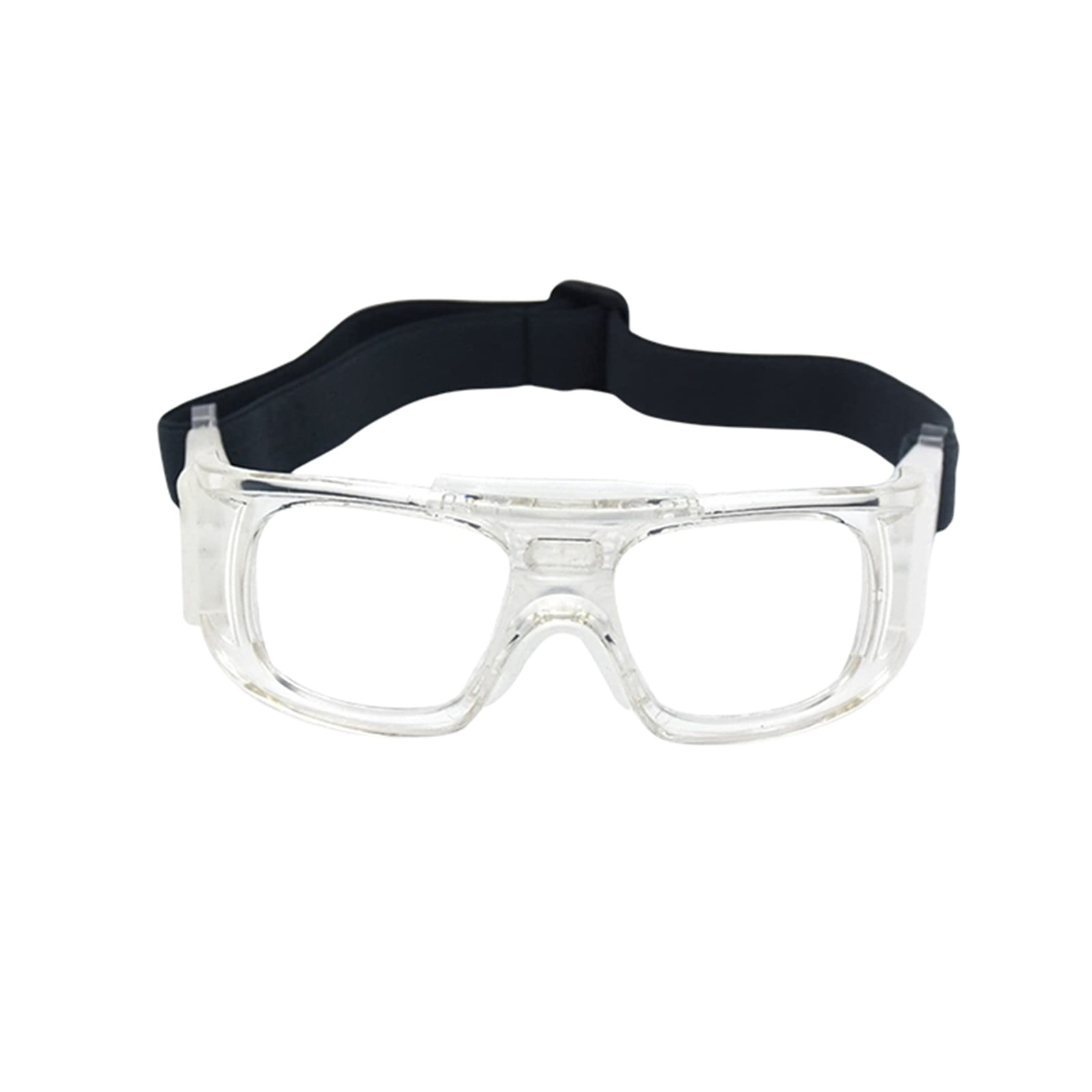 Glasses Cycling Sports Goggles for Outdoor Sports Lightweight PC Frame with Silicone Lens Ideal for Basketball Racquetball Football and More,15x5 cm,White