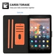 thumbnail image 3 of Dteck Folio Case for Kindle Fire HD10 (2019/2017/2015 release), Slim Fit Book Cover Design Multi-Angle Stand PU Leather Case Cover, Orange, 3 of 5