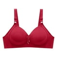 thumbnail image 4 of Everyday Bras for Women Underwire Bras for Women Sports Bra Support Super Push up Bra Womens Bras No Underwire Semi Bra Support Bras for Women Bush up Bra Workout Sports Bras for Women Bra Red 42, 4 of 4