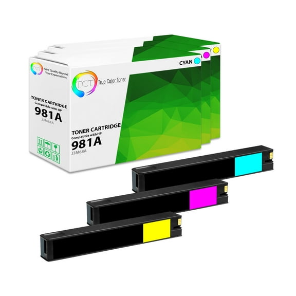 TCT 981A Color Ink Cartridge 3 Pack - Compatible With HP 981A