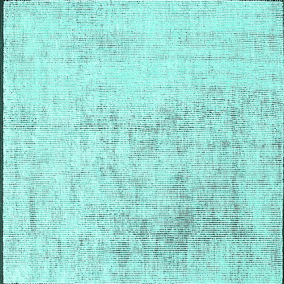 Ahgly Company Machine Washable Indoor Square Solid Turquoise Blue Modern Area Rugs, 5' Square