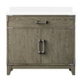 thumbnail image 2 of Grey Oak 36 In. X 22 Bath Vanity With Cultured Marble Counter, Solid Wood Construction, Soft Close, And Sufficient Storage Capacity W D Surface, Frame, Ample Cabinet Space, 2 of 7