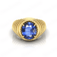 thumbnail image 4 of Shree Jewelrs Original Certified Natural Blue Sapphire (Neelam) Ring - 2.50 Carat Certified Handcrafted Ring Jupiter Ring, PANCHDHATU Gold Plated Ring for Men and Women, 4 of 5