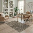thumbnail image 2 of ODIKA 4'x6' Beige Black Geometric Design Washable Area Rug Intricate Pattern with Bold Graphic Lines Non-Slip, Chair-Friendly, Flatwoven for Home Office, Under Desk, 2 of 7