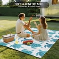 thumbnail image 4 of Coastal Sea Turtle Outdoor Rug for Patio/Deck/Porch, Non-Slip Large Area Rug 5 x 8 Ft, Nautical Turquoise Ocean Creatures Indoor Outdoor Rugs Washable Area Rugs, Reversible Camping Rug Carpet Runner, 4 of 8
