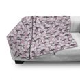 thumbnail image 2 of Flamingo Soft Flannel Fleece Throw Blanket, Exotic Birds with Pineapple Body Hand Drawn Botanical Hawaiian, Cozy Plush for Indoor and Outdoor Use, 50" x 70", Baby Blue Charcoal Grey, by Ambesonne, 2 of 5