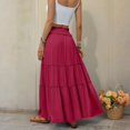 thumbnail image 4 of Womens Elastic High Waist Maxi Skirt Summer Flowy Long Skirts XL, 4 of 7