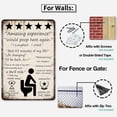 thumbnail image 3 of Funny Bathroom Signs Decor - 5 Stars Would Poop Here Again Bathroom Sign, Metal Tin Signs Vintage for Bathroom, Toilet and Farm Restroom Wall Decor Art Accessories, Cool Stuff, 8 x 12 inch, 3 of 6