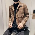 thumbnail image 3 of Chaquetas de lana y mezclas para hombre Abrigos ajustados de alta calidad para hombre Marcas originales Ropa estética barata Oferta Reseñas coreanas Muchas, 3 of 5