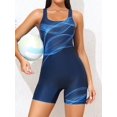 thumbnail image 3 of Charmo Women Boyleg One Piece Swimsuit Racerback Athletic Training Bathing Suit, 3 of 6