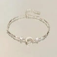 thumbnail image 3 of Elegant Crystal Flowers Bracelet For Women Sweet Girl Blossom Moon Brac Bow F3D8, 3 of 4