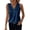 Navy, variant on Womens Tanks Solid V Neck Sleeveless Silk Shell Top Elegant Loose Fit Casual Blouse for Women Basic Layering Black XXL