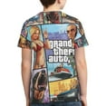 thumbnail image 2 of Grand Theft Auto Game Teen T-Shirt Crewneck Short Sleeve Double-Sided Print Summer Tee Shirts Top For Youth Boys Girls Children Small, 2 of 7