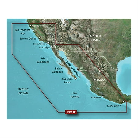 Garmin Bluechart G2 Vision Card - Garmin 010-C0722-00 Bluechart g2 vision VUS021R, California-Mexico (SD Card)