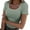 Sage green, variant on Womens Tops Summer Crew Neck Short Sleeve Shirts Ribbed Knit Slim Fitted Tshirt Casual Tees Clothing