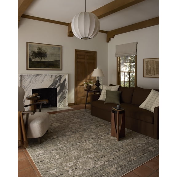Loloi Milena Sage / Ivory 5'-2" x 7'-6" Area Rug