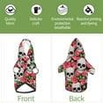thumbnail image 6 of Bingfone Skull And Roses Dog Clothes Hoodie, Pet Winter Coat,Puppy Sweatshirts For Small Dogs Boy Girl,Suitable For All Breeds-X-Small, 6 of 9