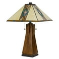 thumbnail image 5 of 60W X 2 Tiffany Table Lamp With Pull Chain Switch With Resin Lamp Body, 5 of 5
