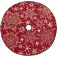 thumbnail image 1 of FMSHPON Outline Golden Snowflakes Xmas Christmas Tree Skirt Stand Mat for Holiday Party Decoration Indoor Outdoor 36 inches, 1 of 3