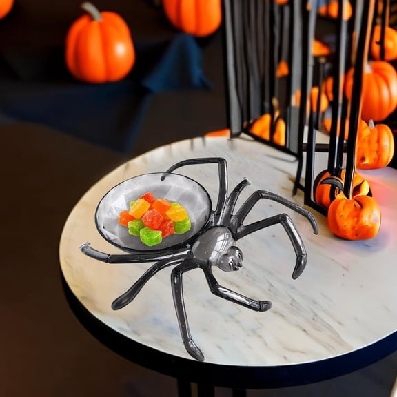 Fanshiluo Halloween Spider Shaped Bowl Candy Basket Snack Tray Kids Halloween Party Table Decorations