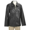 Women's Plus Zip-Front Leather Jacket