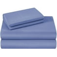thumbnail image 3 of 300 Thread Count 100% Egyptian Cotton 3-Piece Flat Sheet (1 Flat + 2 Pillow Covers) Size Queen Color Sky Blue Solid, 3 of 6