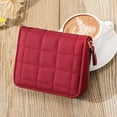 thumbnail image 3 of Yucurem Fashion Women Wallet Short Coin Purse Mini Coin Card Money Holder (Red), 3 of 6