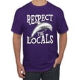 thumbnail image 2 of Wild Bobby Respect The Locals Save Our Oceans Dolphin Animal Lover Men Graphic Tee, Purple, 3X-Large, 2 of 6