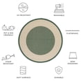 thumbnail image 6 of Safavieh Courtyard Justine Bordered Indoor/Outdoor Area Rug, Dark Green/Beige, 4' x 4' Round, 6 of 10