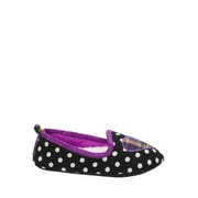 Dearfoams Girl's Polka Dot Loafer w/Plaid Heart Slippers