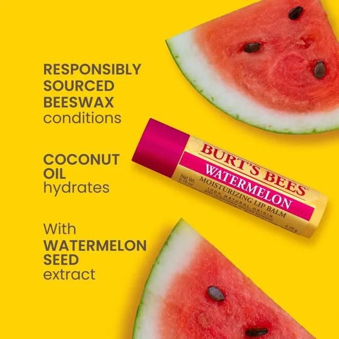 Burt's Bees Baume hydratant pour les lèvres 100% d’origine naturelle, mélange de fruits, 3 paq Ces trois baumes pour les lèvres aux superfruits de Burt’s Bees® aident les lèvres à se sentir à leur meilleur grâce aux vertus naturelles de la cire d’abeille et aux puissants extraits de fruits.