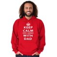 thumbnail image 5 of Keep Calm And Agree With Dad Crown Hoodie Hooded Sweatshirt Men Brisco Brands S, 5 of 6