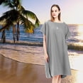 thumbnail image 4 of Microfiber Surf Poncho Changing Robe Wetsuit Soft for Changing Towel Hooded Cloak Swim Medium Gray, 4 of 9