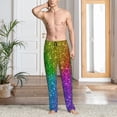 thumbnail image 5 of Vsdgher Colorful Glitter Print Mens Pajama Pants Sleep & Lounge Pants, PJ Bottoms With elastic waistb and Pockets, 5 of 5
