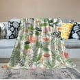 thumbnail image 2 of JRXY  Floral Blanket Flower Blanket Botanical Spring Flowers Blanket Floral Throw Blanket Soft Cozy Warm Plush Flannel Blanket Gift for Woman Flower Lover Couch Bed Living Room Decor White, 2 of 6