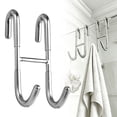 thumbnail image 2 of Shower Door Hooks, Towel Hooks for Bathroom Frameless Glass Door, Shower Squeegee Hooks for Bath Suits Rozer Robes Loofahs Shavers, 2 of 9